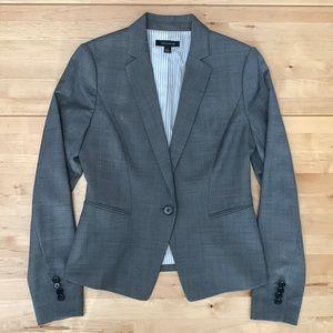 Gray Ann Taylor single button Womens Blazer